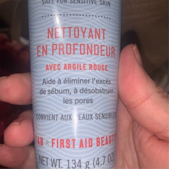 First Aid Beauty Deep Cleanser Red Clay 4.7oz Fragrance-Free Oily Skin Unisex - Picture 2 of 6